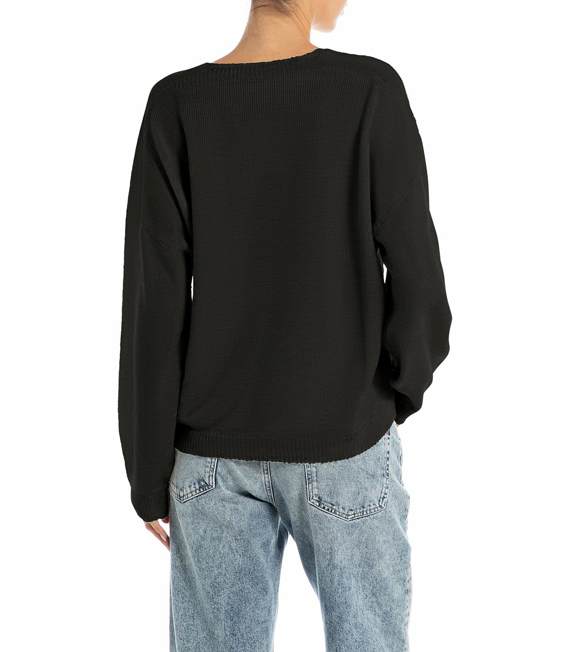 シームレスVネックセーター 詳細画像 ブラック 2